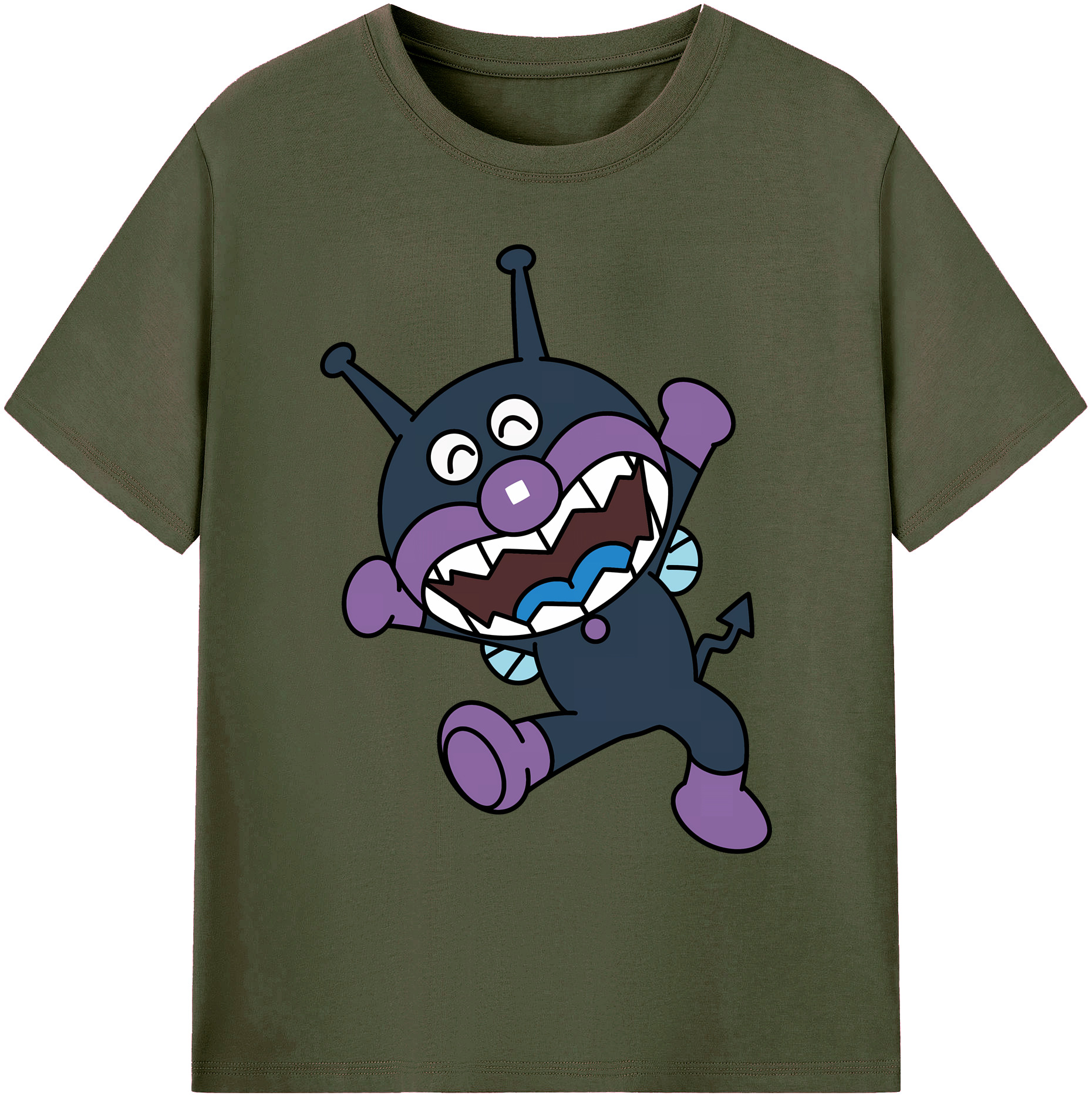 （画像用） アンパンマン Anpanman 綿100％ メンズ半袖Tシャツ｜肌触りやわらか＆通気性
